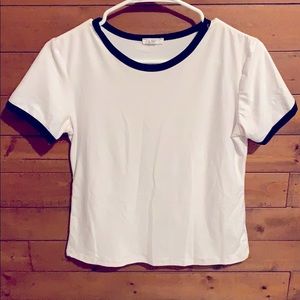 Crop sleeve tee
